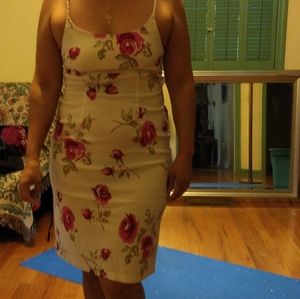White rosette bodycon